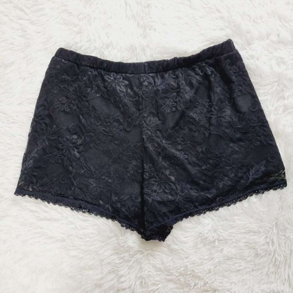 Spirit Halloween‎ Black Lace Pajama Sleep Shorts Adult Large